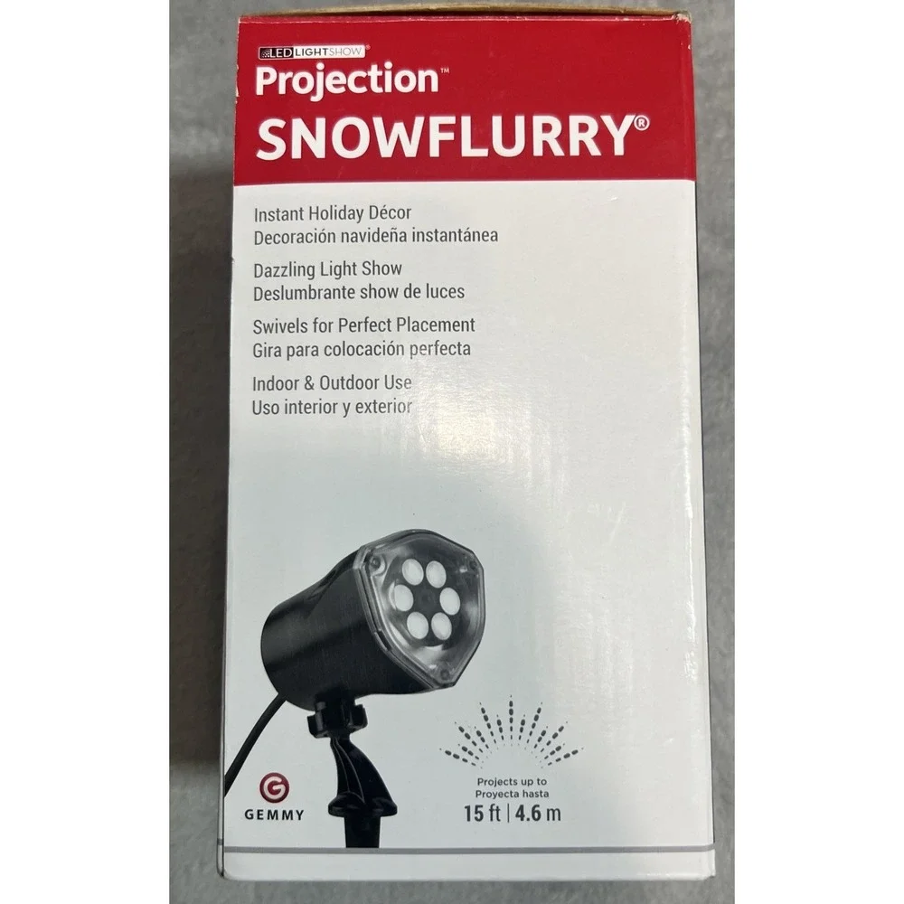 Gemmy LED Projection SnowFlurry Christmas Indoor/Outdoor Dazzling Light Show NIB